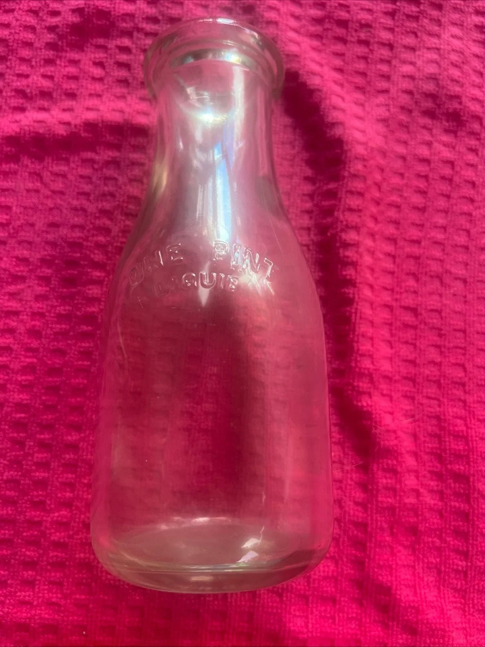 Vintage Clear Glass 1-Quart Milk Bottle – Owens-Illinois Duraglas Base Markings